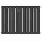 Designer 832mm x 600mm Black Horizontal Single Flat Panel Radiator 1964 Btu 