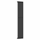 Designer 300mm x 1600mm Black Vertical Single Column Radiator 1695 Btu 