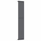 Designer 300mm x 1600mm Anthracite Vertical Single Column Radiator 1695 Btu 