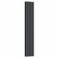 Designer 300mm x 1600mm Anthracite Vertical Double Column Radiator 3291 Btu 