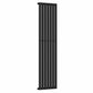 Designer 420mm x 1600mm Black Vertical Single Column Radiator 2373 Btu 