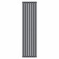 Designer 420mm x 1600mm Anthracite Vertical Double Column Radiator 4607 Btu 