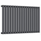 Designer 1020mm x 600mm Anthracite Horizontal Single Column Radiator 2370 Btu 