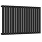 Designer 1020mm x 600mm Black Horizontal Single Column Radiator 2370 Btu 
