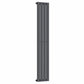 Designer 300mm x 1600mm Anthracite Gray Vertical Single Flat Panel Radiator 1705 Btu 