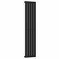 Designer 376mm x 1600mm Black Vertical Single Flat Panel Radiator 2131 Btu 