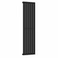 Designer 452mm x 1600mm Black Vertical Single Flat Panel Radiator 2558 Btu 