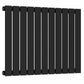 Designer 832mm x 600mm Black Horizontal Single Flat Panel Radiator 1964 Btu 
