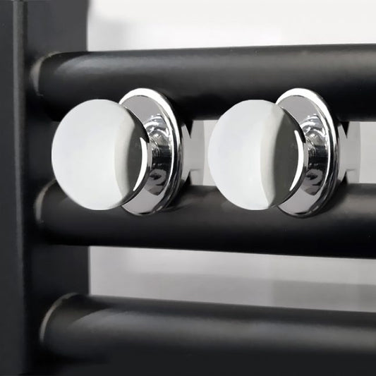 Chrome Extra Hanger for Heated Towel Rail Radiator - Bath Robe Hook Clip (Pair)
