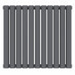 Designer 660mm x 600mm Anthracite Horizontal Double Column Radiator 2851 Btu 