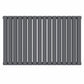 Designer 960mm x 600mm Anthracite Horizontal Double Column Radiator 4147 Btu 