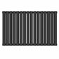 Designer 960mm x 600mm Black Horizontal Double Column Radiator 4147 Btu 