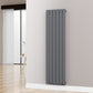 Designer 452mm x 1600mm Anthracite Gray Vertical Single Flat Panel Radiator 2558 Btu 