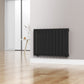 Designer 832mm x 600mm Black Horizontal Single Flat Panel Radiator 1964 Btu 