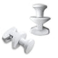 White Extra Hanger for Heated Towel Rail Radiator - Bath Robe Hook Clip (Pair) 