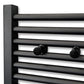 Black Extra Hanger for Heated Towel Rail Radiator - Bath Robe Hook Clip (Pair) 