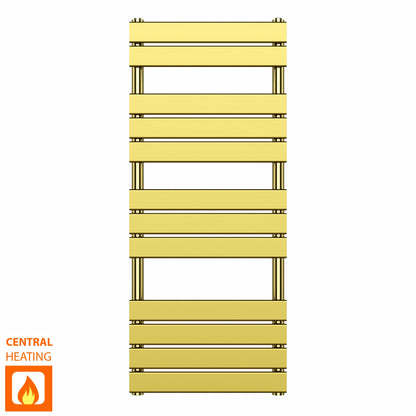  500x1200mm Gold Heated Towel Rail Panel Bathroom Radiator 