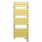 500x1200mm Dual Fuel Shiny Gold Heated Towel Rail Panel - Bathroom Designer Radiator 