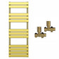 500 mm Wide  x 1400mm Gold Heated Towel Rail Panel Bathroom Radiator