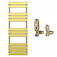 500x1400mm Gold Heated Towel Rail Panel Bathroom Radiator 