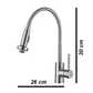 Chrome Pull-Out Kitchen Mixer - Stainless Steel (360°, Dual Spray) Model Kpy 30209 