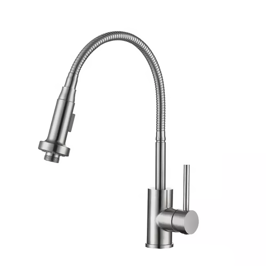 Chrome Pull-Out Kitchen Mixer - Stainless Steel (360°, Dual Spray) Model Kpy 30209