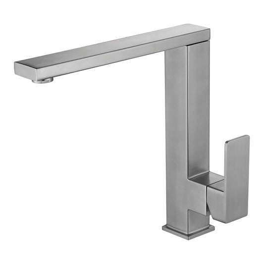 Elegant Geometric Chrome Brass Bathroom Tap with 360° Swivel Model Kpy 3003B