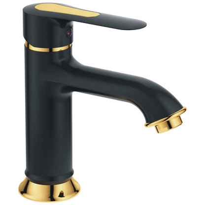  Black White Chrome Gold Bathroom Tap - Brass Single Lever Faucet Mixer for Sink or Bath 
