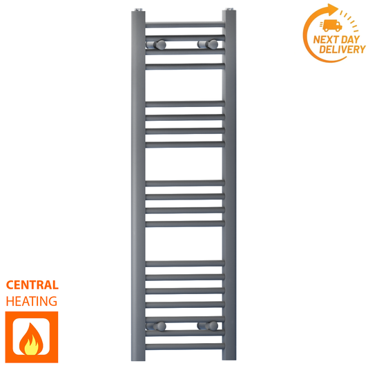 300mm x 1000mm Anthracite Grey Heated Towel Rail Radiator
