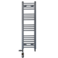 300mm x 1000mm Anthracite Grey Dual Fuel Heated Towel Rail Radiator 