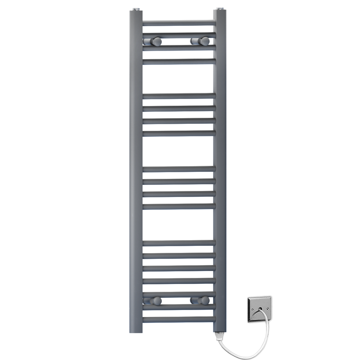 30 100 Anthracite Grey Towel Rail Radiator Heated Warmer Wide High Electric Pre Filled Standard Manual Element