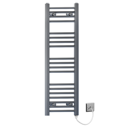 30 100 Anthracite Grey Towel Rail Radiator Heated Warmer Wide High Electric Pre Filled Standard Manual Element 