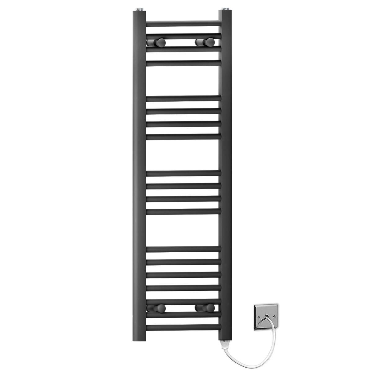 30 100 Matt Black Towel Rail Radiator Heated Warmer Wide High Electric Pre Filled Standard Manual Element