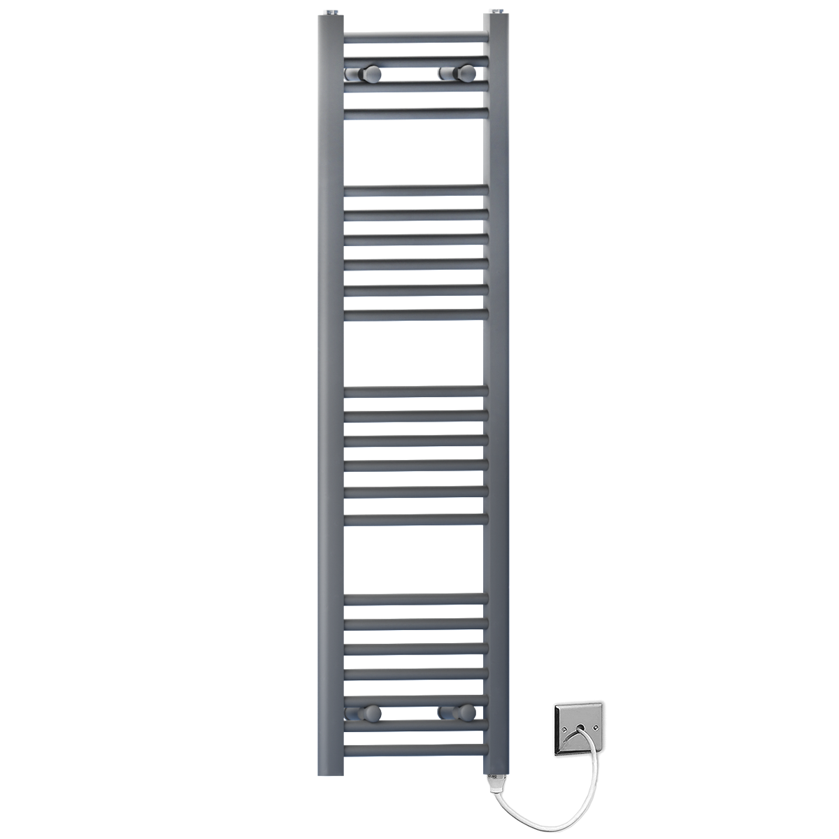 30 120 Anthracite Grey Towel Rail Radiator Heated Warmer Wide High Electric Pre Filled Standard Manual Element
