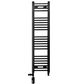 350mm x 1200mm Dual Fuel Matt Black Heated Towel Rail Radiator 