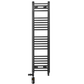 350mm x 1200mm Dual Fuel Matt Black Heated Towel Rail Radiator 
