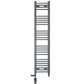300mm x 1400mm Anthracite Grey Dual Fuel Heated Towel Rail Radiator 