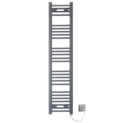 30 140 Anthracite Grey Towel Rail Radiator Heated Warmer Wide High Electric Pre Filled Standard Manual Element 