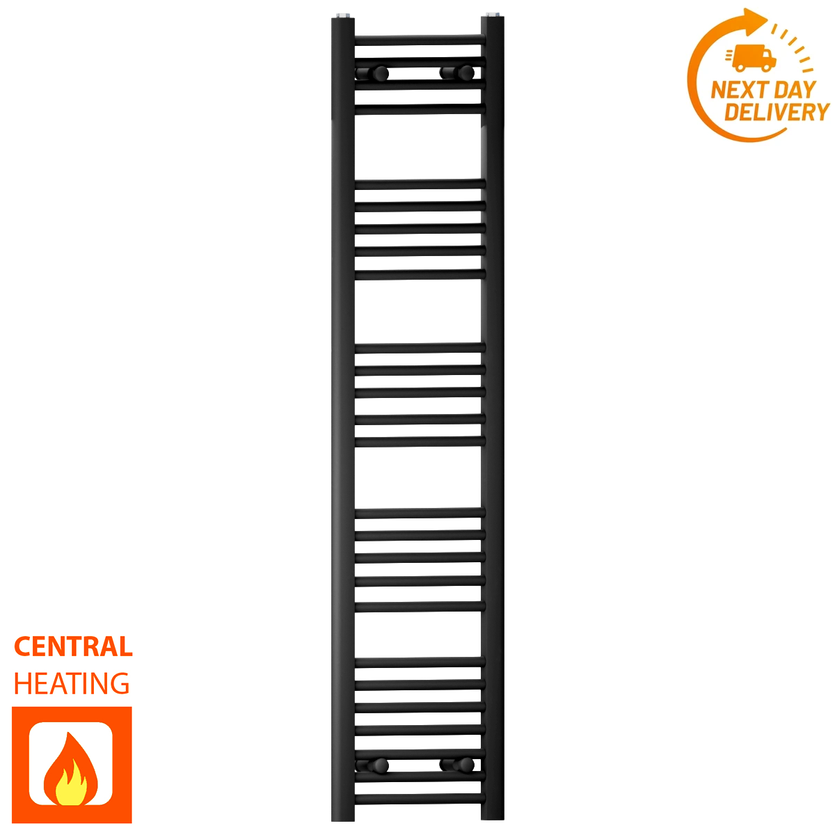 30 140 Matt Black Towel Rail Radiator Heated Warmer Wide High Central Heating