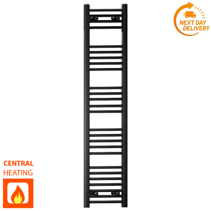 30 140 Matt Black Towel Rail Radiator Heated Warmer Wide High Central Heating 