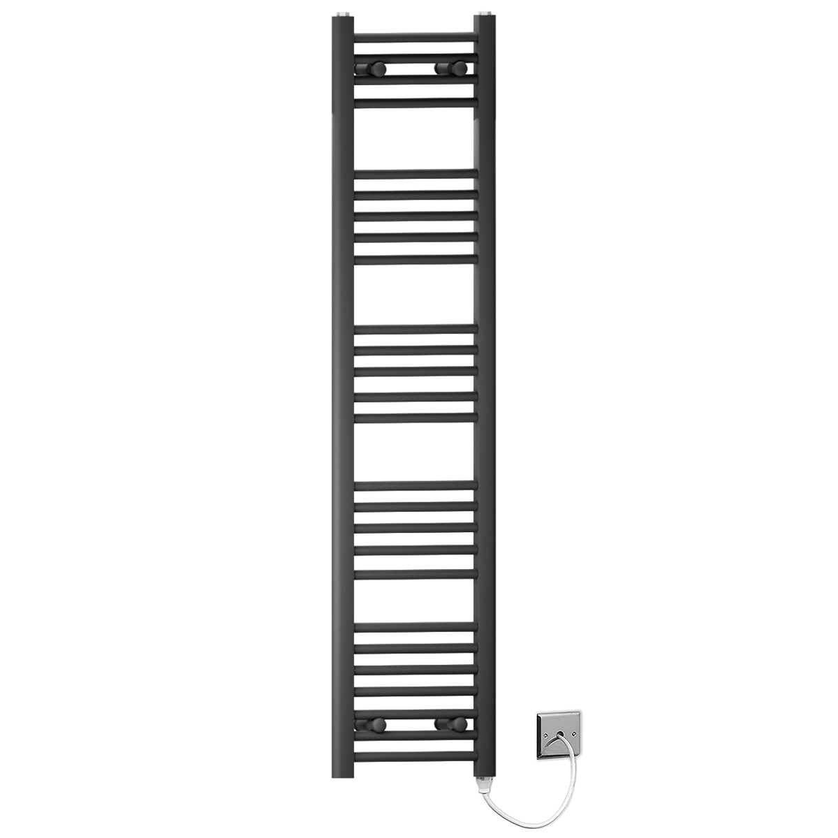 30 140 Matt Black Towel Rail Radiator Heated Warmer Wide High Electric Pre Filled Standard Manual Element