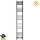 300mm x 1700mm Anthracite Grey Electric Heated Towel Rail Radiator 