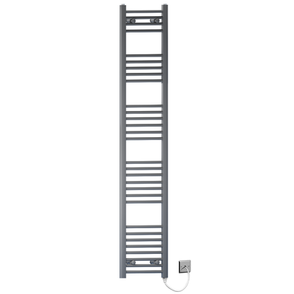  300mm x 1700mm Anthracite Grey Electric Heated Towel Rail Radiator 