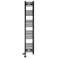 300mm x 1700mm Dual Fuel Matt Black Heated Towel Rail Radiator 