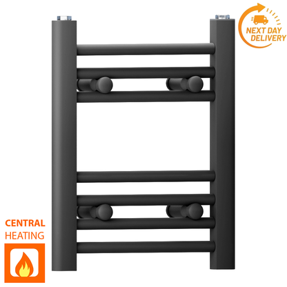 30 40 Matt Black Towel Rail Radiator Heated Warmer Wide High Central Heating 