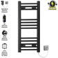 30 70 Matt Black Towel Rail Radiator Heated Warmer Wide High Electric Pre Filled Element All Elements 