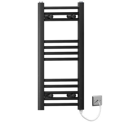 30 70 Matt Black Towel Rail Radiator Heated Warmer Wide High Electric Pre Filled Standard Manual Element 