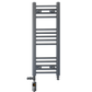 300mm x 800mm Small Anthracite Grey Dual Fuel Heated Towel Rail Radiator 