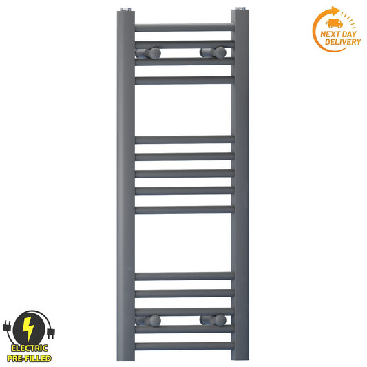 300mm x 800mm Small Anthracite Grey Electric Heated Towel Rail Radiator
