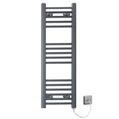  300mm x 900mm Small Anthracite Grey Electric Heated Towel Rail Radiator 
